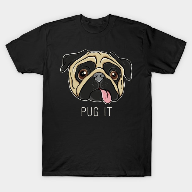 Sarcastic Quote Potato Dog Pug Face T-Shirt by August Design